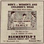 Blumenfeld's: Jewish Owned Business Ad, 1947